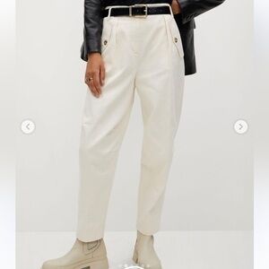NWT Mango sloughy cotton cream jeans
